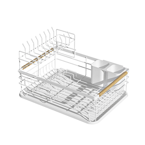 नए आगमन घरेलू स्टील 2 डिश रेजर रैक पर मल्टीफंक्शनल रैक रसोई भंडारण डिश रैक पर बहुक्रियाशील - Product Image 6