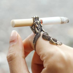 Porte-cigarette en métal avec motifs de dragon, serpent, lion, cerf, animaux, accessoires pour fumeurs avec rangement pour briquet - Product Image 2