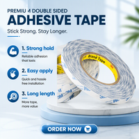 Ruban adhésif double face translucide 3M 9448A 0,15 mm pour la lamination de la mousse et du plastique