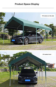 Tentes de stationnement imperméables à double couche mobiles et fixes pour l'ombrage des voitures en extérieur avec <span class=keywords><strong>tissu</strong></span> enduit de PVC - Product Image 2