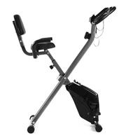Vélo d'appartement X Bike avec écran LCD, capacité de charge de 150 kg, selle standard avec dossier, pliable, résistance magnétique