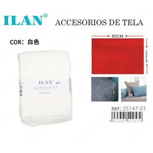 Accessori in Tessuto Ilan 80x100 Cm Bianco Liscio Tessuto per Arredamento Casa - Product Image 1