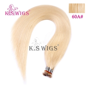 Extensiones de Cabello Virgen K.SWIGS Tejidas a Mano, Cabello Humano Remy Liso Rubio, Doble Trama, Larga Duración para Uso en Peluquería - Product Image 1