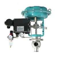 Vanne de régulation pneumatique à membrane sanitaire en acier inoxydable à raccord Tri-Clamp, automatique