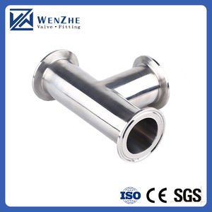 3 Zoll 76mm Sanitär Edelstahl klemme Equal Tee 3-Wege-Rohrverschraubungen 304 316 TC Tri Clamp Tee - Product Image 4