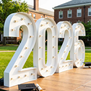 Chiffres géants lumineux de 1,20 m (21, 16, 18, 50) pour décoration de fête d'anniversaire, lettres lumineuses LED géantes pour événements, <span class=keywords><strong>location</strong></span> - Product Image 5