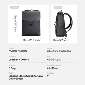 Mochila Mark Ryden de Fábrica OEM con Logotipo Personalizado, Mochila Antirrobo para Portátil, Mochila para Exteriores y Negocios MR1611 - Product Image 6