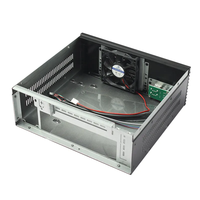 Caja de Servidor Dual Mini-ITX de Aluminio Personalizada de 2U, Fuente de Alimentación Flexible COM, Caja de PC Industrial de 2U