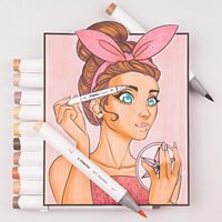 Huhuhu — stylos marqueurs à base d'alcool, 24 couleurs, dessin pour les enfants