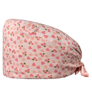 หมวกทำงานผูกด้านหลังหมวกคลุมศีรษะทางการแพทย์สำหรับใช้ในโรงพยาบาลพิมพ์ลายน่ารักระบายอากาศสำหรับสายรัดข้อมือใช้ได้ทั้งในโรงพยาบาล - Product Image 2