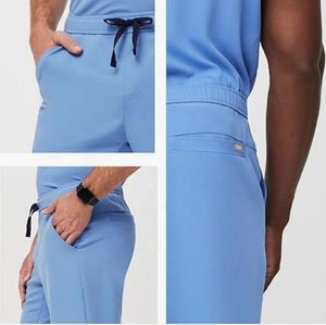 Uniforme Médico de Tela Cómodo para Hombre Color Azul Cielo con Logotipo Personalizado, Traje Sanitario para Uso Hospitalario, Talla 3XL - Product Image 5