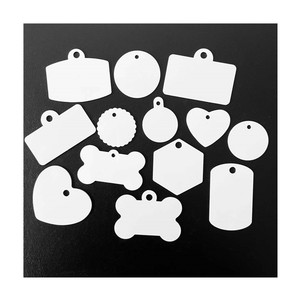 2025 Hình Dạng Tùy Chỉnh Thăng Hoa Tên Con Chó Tag Nhôm Cá Nhân Hai Mặt Con Chó Cổ Áo Thẻ Màu Trắng Kỹ Thuật Số Kim Loại Mèo ID Thẻ - Product Image 1