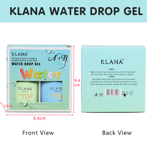 KLANA A+B Water Drop Gel Kit 3D High Gloss Crystal <b>Top</b> <b>Coat</b> Set 15ml Non-Toxic Scratch Resistant Long Lasting <b>Top</b> <b>Coat</b> - Product Image 5