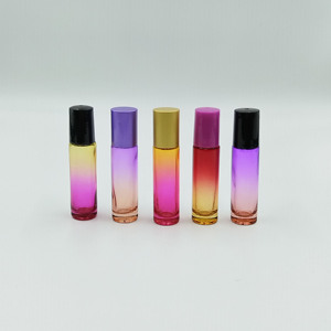 <span class=keywords><strong>Refillable</strong></span> cuộn trên chai 10ml Gradient màu nước hoa thủy tinh kem mắt nước hoa tinh dầu chai chăm sóc da với con lăn bóng - Product Image 5