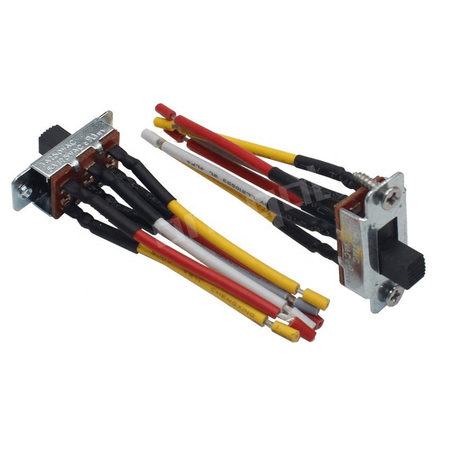 Zing Ear 3a 250vac ZE-209-22 Slide Switches On-On Panel Mount Vertical Wiring Reverse Direction DPDT Fan Celling Slide Switches