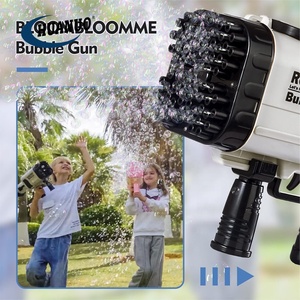 Jouet pistolet à <span class=keywords><strong>bulles</strong></span> géant pour enfants avec 64 trous et lumières colorées, <span class=keywords><strong>machine</strong></span> à <span class=keywords><strong>bulles</strong></span> électrique - Product Image 3