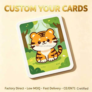 Cartes <span class=keywords><strong>à</strong></span> collectionner personnalisées avec un tigre mignon, cartes de poker imprimées sur mesure pour enfants - Product Image 1