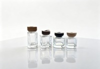 Vase à parfum vide en verre épais moderne, carré, avec décalcomanie givrée, capacité personnalisable, pour décoration d'intérieur - Meilleures ventes