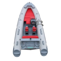 Remos inflables Hypalon con motor fueraborda, CE, 17 pies, 5,2 m, costilla deportiva, pesca