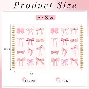 Tùy chỉnh 2026 A5 cá nhân xoắn ốc hàng tuần và hàng tháng mục tiêu Nhật Ký Tạp Chí kế hoạch Cô Gái Màu Hồng bìa cứng chương trình nghị sự máy tính xách tay - Product Image 2