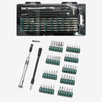 Jeu de 57 embouts de tournevis de précision avec tige d'extension flexible, kit multi-embouts en acier CR-V pour la réparation de smartphones, ordinateurs portables et montres