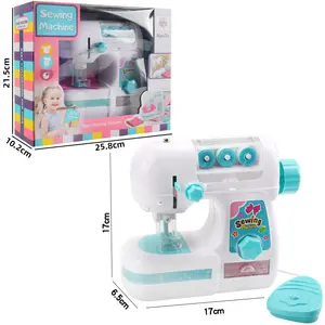 Toy Mini Furniture Toy Educational Toys DIY Creative Gifts Electric Mini Sewing Machine Kids Children Gift Pretend Play Games
