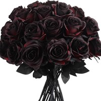 Fabrik-Großhandel Hochwertige Künstliche Einzelne Samt-Rosen Blume Rot Weiß Maßgefertigte Realistische Rosen Dekorative Blumen