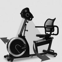 Vélo d'exercice inclinable pliable d'intérieur EU-GLC-06, entraîneur des membres supérieurs et inférieurs, certifié SGS, garantie 3 ans pour un entraînement efficace