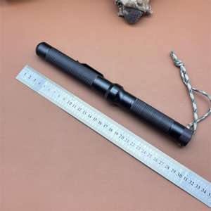 एल्यूमीनियम हैंडल, स्टेनलेस स्टील फिक्स्ड ब्लेड, जंगल उत्तरजीविता सीधे चाकू, सामरिक चाकू, फ्लैशलाइट के साथ - Product Image 4