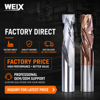 WEIX Fraise à compression à deux dents en carbure monobloc, à coupe ascendante et descendante, pour routeur CNC, pour le travail du bois