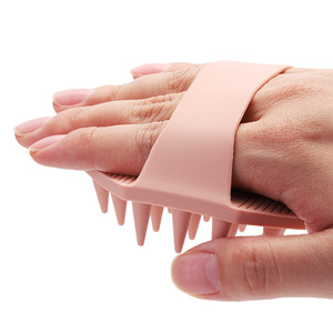 Full Pure Silicone Octagon Shampoo <b>Brush</b> Manual Massage Comb <b>Scalp</b> Cleaner - Product Image 3