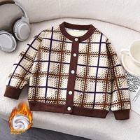 Nouveau style 2026 – Manteau décontracté en tricot doublé polaire pour enfants et nourrissons, plusieurs tailles