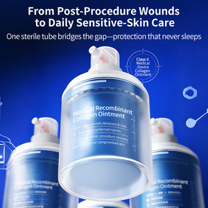 <span class=keywords><strong>Pommade</strong></span> au collagène humain recombinant de type III de qualité médicale 50g – Baume facial réparateur pour les dommages cutanés et la cicatrisation des plaies après les interventions chirurgicales – Renforce la barrière cutanée - Product Image 3