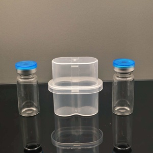 Boîte de stockage stérile personnalisée de 10 ml en 2 parties pour vaccins, support en plastique pour petits flacons, adapté aux petits flacons de vaccins peptidiques - Product Image 3