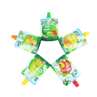 Sac d'emballage de jus de fruits en nylon Pochette à bec en aluminium personnalisée Pochette debout pour boisson Sac d'emballage de jus de fruits