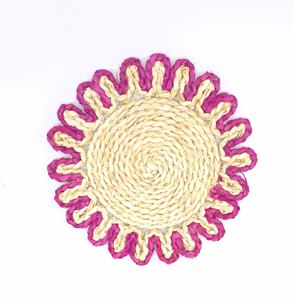 Napperon en balle de maïs tissé à la main naturel personnalisé Table à manger en paille <span class=keywords><strong>assiette</strong></span> tasse anti-dérapant napperon - Product Image 5