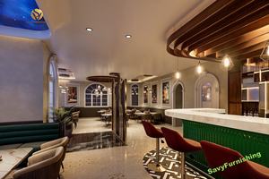 高档酒廊室内概念现代餐厅酒廊酒吧柜台家具设计高端餐厅家具套装待售 - Product Image 4