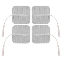 Électrode adhésive pré-câblée 50x50mm pour stimulateur musculaire TENS EMS, électrodes pour appareil TENS