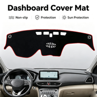 Pour Hyundai Santa Fe 2019-2023, couvre-tableau de bord de voiture, antidérapant, isolant thermique, protection de la console centrale, tapis d'intérieur, accessoires