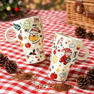 Mug en céramique de Noël de 450 ml - Réutilisable, compatible micro-ondes, cadeau pour les boissons chaudes - Product Image 2