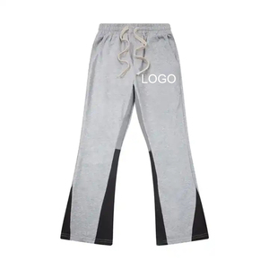 Hiçbir marka giyim en kaliteli Jogger düz kontrast Bootcut spor kargo poliesterler erkekler's <span class=keywords><strong>Sweatpants</strong></span> <span class=keywords><strong>Sweatpants</strong></span>