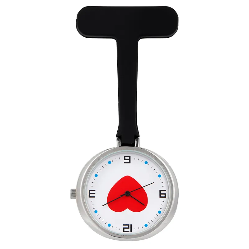 Großhandel Pin Medical Hanging Quarz Fob Uhr Silikon Brosche Pocket Nurse Watch