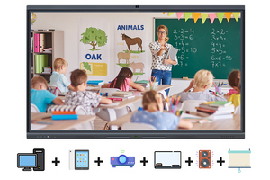 Интерактивная плоская панель Smart TV с функцией доски для письма, 55/65/75/85/98/105/110 дюймов, белая, для образования, с сенсорным экраном 4K - Product Image 5