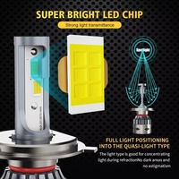 Nouvelles ampoules de phare LED en aluminium RCJ, 30W 6000K, remplacement universel pour phares automobiles H1 H3 H4 H7 H11 9005 9006 9007