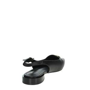 Ballerines pour femmes Laura Biagiotti, noires, à bout pointu, plates, avec bride à la cheville - Product Image 3