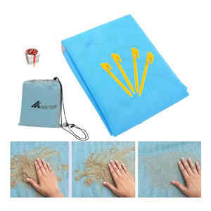 <span class=keywords><strong>Manta</strong></span> de playa para acampar impermeable plegable sin <span class=keywords><strong>arena</strong></span> portátil para exteriores, <span class=keywords><strong>manta</strong></span> de playa duradera a prueba de <span class=keywords><strong>arena</strong></span> con logotipo personalizado - Product Image 3