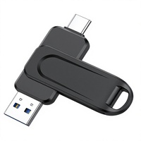 Nouvelle clé USB 3.0 OTG 64 Go 128 Go avec double port USB-C/USB-A pour téléphones mobiles/iPhone 15/16/17/tablettes/voitures/PC