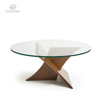 Dessus de table en verre biseauté de 1 pouce d'épaisseur Verre rond de 10mm d'épaisseur Tables de table rondes laminées en verre
