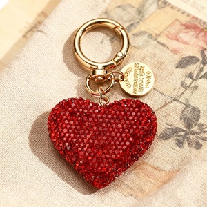 Llavero de Coche con Colgante de Corazón de Diamantes, Nuevo Regalo Personalizado, de Moda, Lujoso, de Metal, Venta al por Mayor - Product Image 2