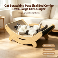 Fauteuil de grattage pour chat en sisal double usage, forme de crabe, sans poussière, durable, pour chats de petite, moyenne et très grande taille, canapé-jouet pour chat - En promotion